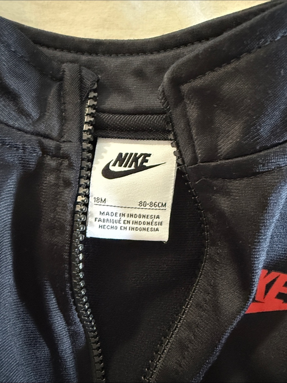 Nike Black and Red Kids Track Set - Picture 2 of 8